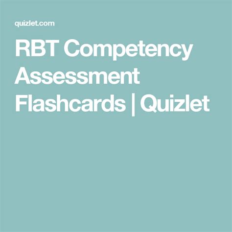 The responsible assessor must: • Ensure that the <strong>assessment</strong> is conducted in accordance with these requirements; • Sign the Initial <strong>Competency Assessment</strong>; • Maintain records of all assessments. . Rbt competency assessment quizlet